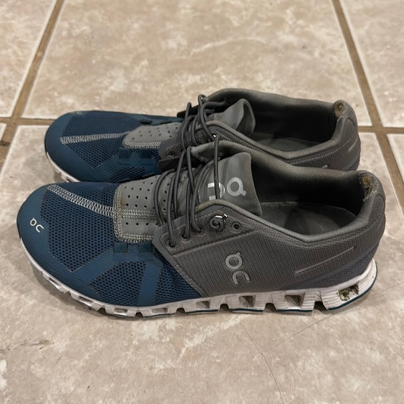 On Running Shoes - On Cloud 50/50 grey/storm blue running sneakers